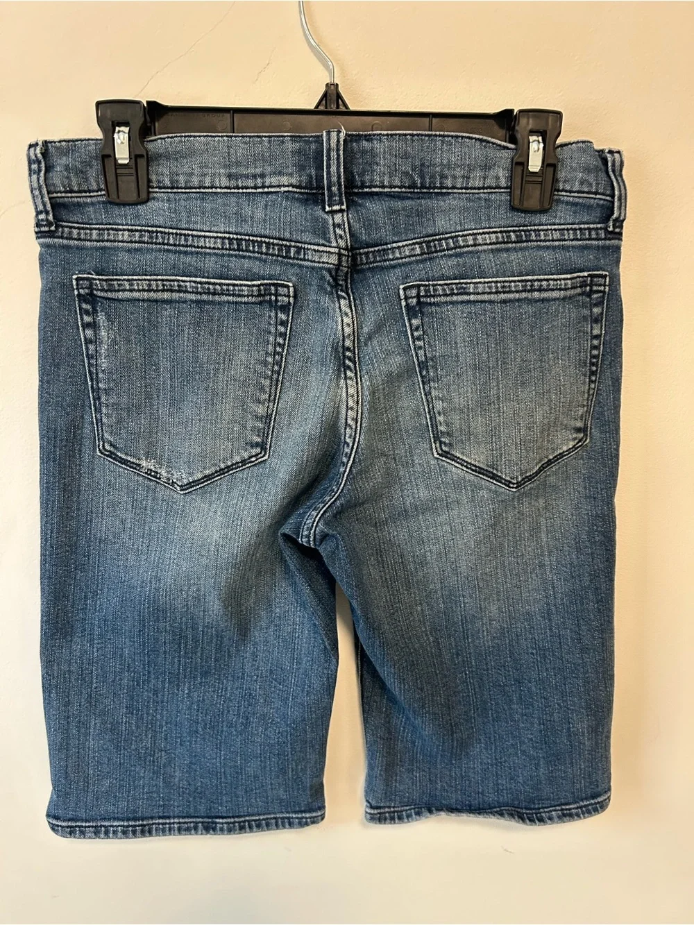 Banana Republic Distressed Mid-Blue Denim Shorts
